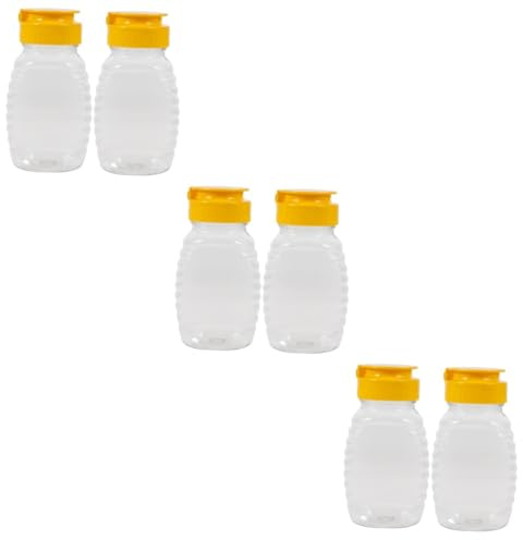 POPETPOP 6 Pièces Bouteille De Miel Bouteilles De Miel Vides Flacon De Petite à Presser Porte- De Sucre De Ketchup Plastique Réutilisable