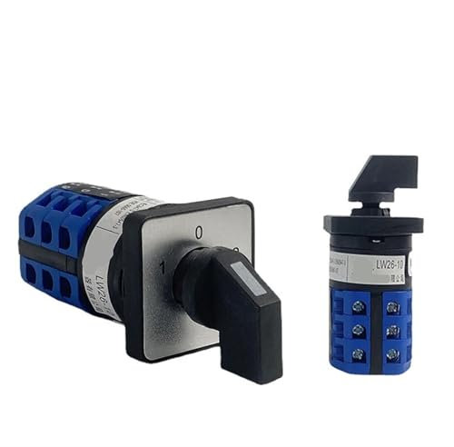 LW26-10 Transferencia de tres posiciones 10A 3 polos LW28 Inversión Doble fuente de alimentación Conmutación 380V Interruptor de leva 1 Uds