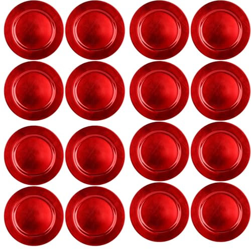 Cecaro Group Set 12 Sottopiatti Decorativi Rosso - Eleganza e Raffinatezza per la Tavola - Ø 33 cm