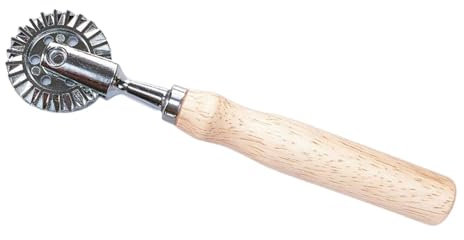 Sghtil Pastry Wheel Decorator,Wooden Handle Pastry Cutter | Sturdy and Durable Wooden Handle Unique Pasta Accessories Thickened Pastry Wheel