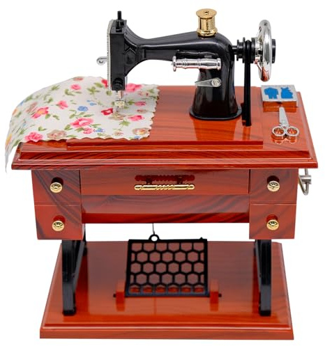 inheming Music Box, Sewing Machine Musical Box，Vintage sewing machine music box，Mini Vintage Sewing Machine Musical Box，Sewing Clockwork Music Box