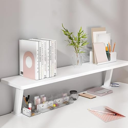 EZAYMSNY Klemmbares Schreibtisch Organizer Regal, Adjustable Desk Shelf Clamp Tischverlängerung Mobile Aufbewahrungsregal für Büro Home Schule Modernes Design Tischzubehör (80x20 cm)