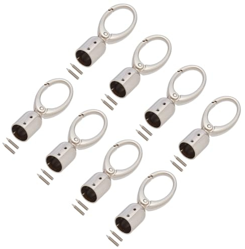 arricraft 8 Stück Kordel Endkappe Splittermetall Mit Karabinerverschlüssen Und Schrauben Zum Einkleben Für Halskettenkordeln Quaste Herstellung von Lederschmuck