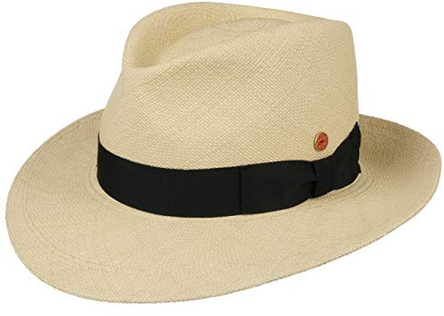 Mayser Panama Bogarthut Hut Brisa-Flechtung UV-Schutz 80 Made in EU Damen Herren Sommer Natur 56 cm