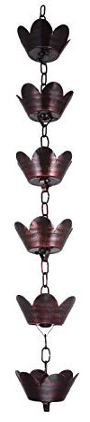 YARNOW 1m Metallkette Für Regenrinne Dach Ecke Regenkette Garten Accessoire Moderne Regenkette Regenfänger Für Dachrinne