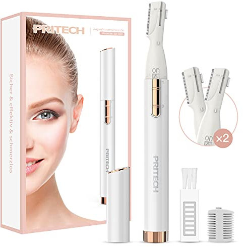 Elektrorasierer Damen Augenbrauen Rasier Trimmer Tragbarer Mini-Augenbrauen-Gesichtsrasierer-Trimmer für Frauen Augenbrauen/ Gesicht/ Körper/ Gesichtsbehandlung, Präzisionsrasur,keine Schnittgefahr