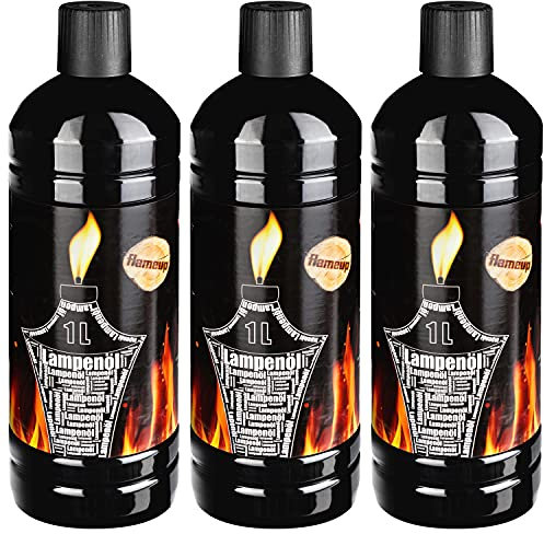 Flameup Lampenoel Lampenöl Petroleum Lampe Garten Oel Fackeln Fackel Laterne Öl Innen Camping 3 Liter Flasche Outdoor Oil Öllampe flüssig Gartenfackel