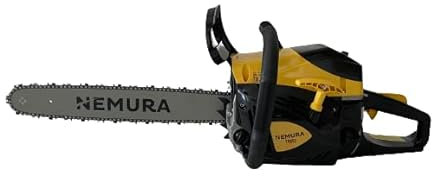 Nemura Tronçonneuse Thermique avec Guide de 45 cm - avec Moteur Motocylindre à Essence de 52 cm3 - Pompe à Huile Automatique avec Graisseur - Professionnel et Bricoleur - Marque française