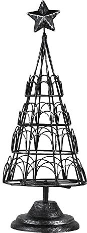 Clayre & Eef Kartenhalter 6Y4608 Ø 12*31 cm - Schwarz Metall