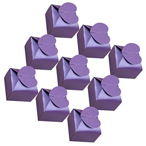 Gatuida 50stücke Herzförmige Geschenkkarten Papierboxen Attraktive Verpackung Für Hochzeiten Geburtstagsfeiern Und Feste Lila