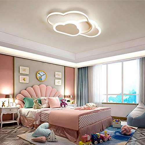 Xigner LED Wolke Deckenleuchte - Wolkenform Ceiling Lamp 42W Decken Lampe Dreifarbig dimmbar 3000K-7500K Deckenlampen für für Babyzimmer Wohnzimmer Kinderzimmer 52 * 31 * 6cm
