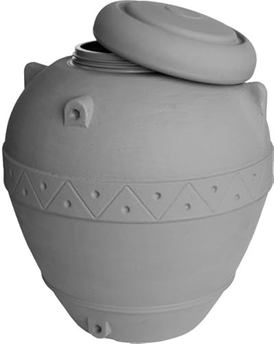 Serbatoio Cisterna per Acqua Potabile in Plastica Resistente al Gelo - Orcio Giara Decorativa per Acque Piovane 300 Litri Grigio Made in Italy