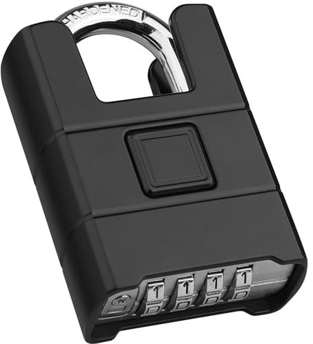 Diyife Cadenas Robuste et Antivol Poutre Enveloppée, 52mm Cadenas Code 4 Chiffres, 8mm Loquet, Extérieur Etanche Serrure Porte de Garage, pour Jardins, Cours, Clôture, Casier | 52mm Cadenas Code 4 Chiffres, Extérieur Etanche Serrure Porte de Garage, pour Jardins, Cours, Clôture, Casier
