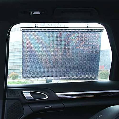 Agashi Suctcup Roller Blinds, Retractable Sune Roller Blinds,Car Sunes, for Office/Bathroom/Glass Windows and Doors, Privacy Roller Blinds/Sier/40 * 125Cm/15.7 * 49.2In
