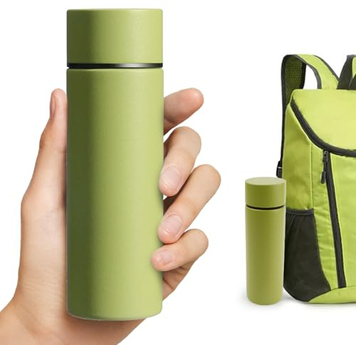 1 Stück 316 Mini Trinkflasche Edelstahl, 150ml Kleine Wasserflasche, Klein Mini Thermoskanne, Thermosflasche Edelstahl Klein, Mini Nette Kaffeeflasche, für Outdoor, Arbeit, Schule (Grün)