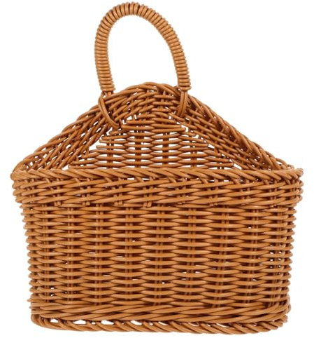 PHENOFICE 2 Stück Wandbehang Aufbewahrungskorb Servietten Aufbewahrungskorb Im Ländlichen Stil Kleiner Hängekorb Weidenkorb Wandbehang Organizer Korb Wand Obstkorb Brotbehälter