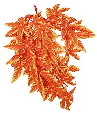 Zisemeil Plantes Artificielles pour Reptiles, Plante Artificielle en Plastique, Plante en Plastique Réaliste, Feuilles Suspendues, Décoration avec Ventouse pour Reptiles, Terrarium,