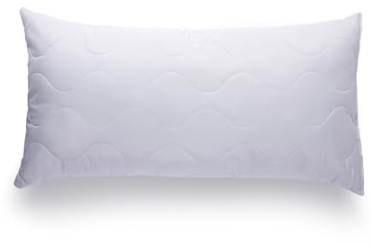 HEIMTEX Cojín acolchado de 50 x 70 cm, 2 unidades, relleno de poliéster suave, calidad de hotel, antiácaros e hipoalergénicos, ideal para dormir, para el sofá o como cojín decorativo (blanco, 50 x 70
