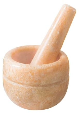 XDAWQP Mortier Durable en Pierre Naturelle avec Pilon, Moulin à sel et à Poivre Polyvalent, broyeur d'ail, broyeur à Grains et à épices，Multicolore
