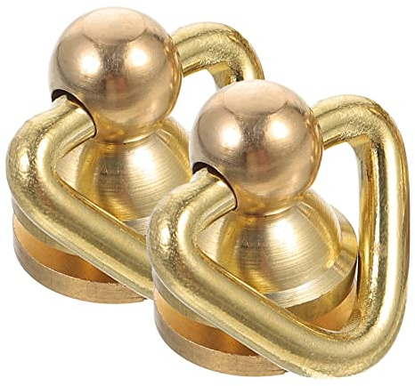 KOCKSHION 2pcs Metal Rivets Rotatable d Rings Bag Hardware Accessories for Purse Making, Handbag Fasteners Replacement, Sturdy Backpack Parts for DIY Bag Supplies