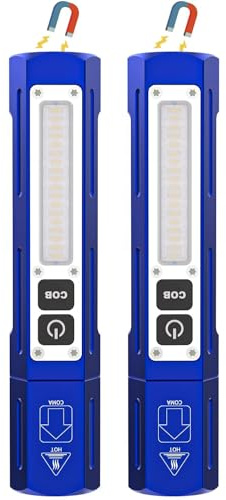 Banral Torcia a LED ricaricabile, estremamente luminosa, mini torcia elettrica con 8 modalità, impermeabile, per campeggio, escursionismo, pesca, attività all'aperto, emergenze (2, blu)