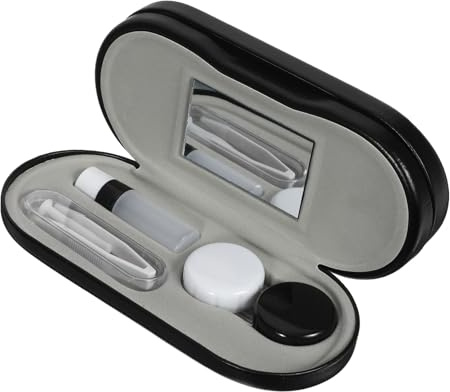 TOKIDNY Estuche para Gafas Organizador De Lentes De Contacto Portátil Contenedor De Lentes Cosméticos Prueba De Fugas para Viajes y Uso Diario