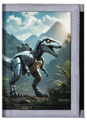 TIRPOKE Kids Wallet for Boys,Boys Wallet for Kids Ages 5-7,3-8,Coin Pocket, Toddler TrifoldWallet for Child 3-18,Novelty Wallets for Childrens Birthday/Christmas(Mechanical dinosaur)