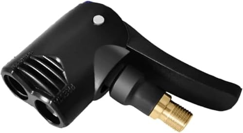 1 adaptador de válvula de bomba de bicicleta negro de doble cabezal para bomba de pista de bicicleta, válvula de aire para conector de bicicleta, accesorios de cabeza de neumáticos y tubos