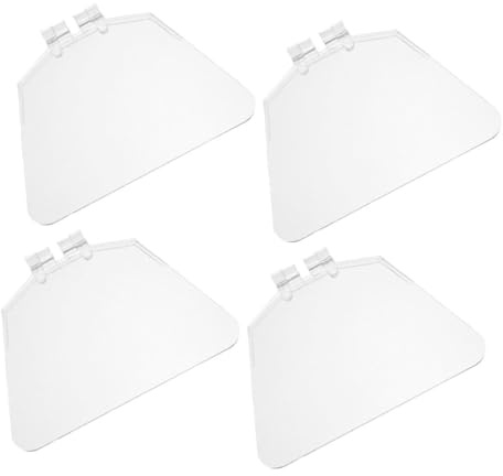 Tofficu 4 Pcs Plastic Eye Shield Guard for Bench Grinder Grinding Safety Facial Protection Attachment Universal Work Shield 8-inch