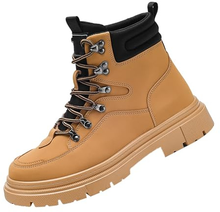Chaussures d'hiver pour homme - Imperméables - En cuir synthétique - Chaudes - Bottes de neige pour homme - Bottes de neige hautes - Antidérapantes - Chaussures de travail décontractées - Pour la