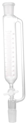 POPETPOP Embudo de Separación Cilíndrico de Vidrio Pistón Ptfe para Laboratorio Diseño para Separación Base Estable y Alta Transparencia para Experimentos Científicos y Enseñanza