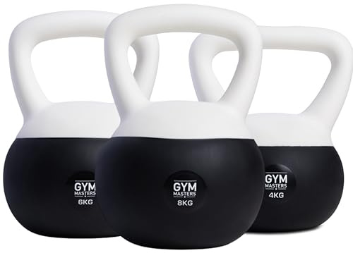 Kettlebell Set 4 kg, 6 kg & 8 kg– Soft Neopren Hanteln für Krafttraining, Functional Fitness & Home Gym – Stoßfest, Bodenschonend – Gym Masters