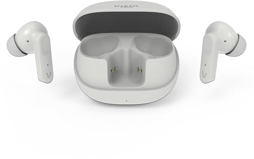 Vieta Pro - Auriculares True Wireless con Cancelación Activa de Ruido -25dB, Bluetooth 6.0, Dual Pairing, 4 x Mic ENC, Autonomía 25h, App Joy 2 Blanco