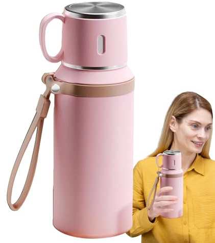 Gobelet Isotherme En Acier Inoxydable – Tasse À Eau Thermique, Bouteille Sous Vide À Double Paroi, Récipient À Boisson Étanche, Tasse Chaude Et Froide Portable | Pour Gym École Bureau Voyage En Plein