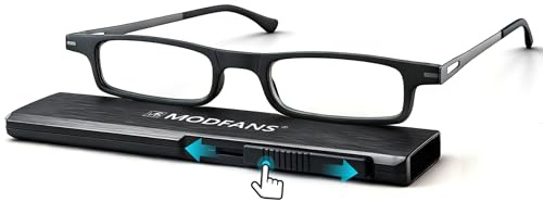 MODFANS lätt vikt läsglasögon unisex ultramörk TR90-ram med blåljusfilter stretchigt platt fodral