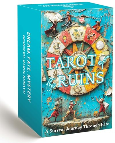 Tarot de las ruinas, 78 cartas de tarot surrealistas con arte escultórico arcaico, Tarot de intuición para principiantes y lectores experimentados, cartas de tarot únicas con guía
