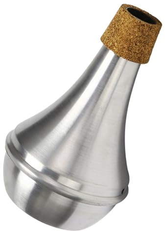 Trompetendämpfer aus Aluminiumlegierung mit Korkstreifen | Silber, Leichtes Zubehör für Musiker, Einfache Montage, Geeignet für Home Practice und Geteilte Räume