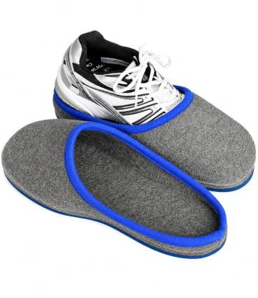 Pantoffelmann Sobrecalzado con suela de fieltro o de goma I one-size en hasta la talla 46 I para proteger el suelo de suciedad y arañazos I pantuflas de museo/artesanía