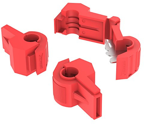 AUPROTEC 100x Rubacorrente Connettori Rapidi 0,5-1,0 mm² rosso per Capicorda Maschio Morsetti Ruba Corrente Isolati PP Ottone Stagnato Terminali per Cavi Fili Elettrici