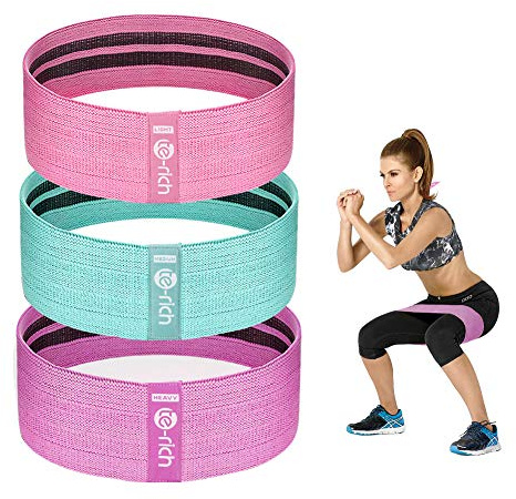 Bandes de résistance, Bandes d'entraînement en Tissu pour Homme et Femme, Bandes de résistance épaisses pour fessiers, Jambes, Cuisses, Hanches, fessiers