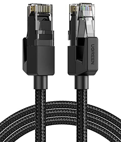 UGREEN Ethernet Cable 5M, High-Speed Gigabit Cat 6 Network Cable, POE 1000Mbps 250Mhz/s Braided Internet Cable RJ45 LAN Patch Cord Compatible with Router, Modem, Smart TV, PC & Laptop, PS5/PS4 Switch