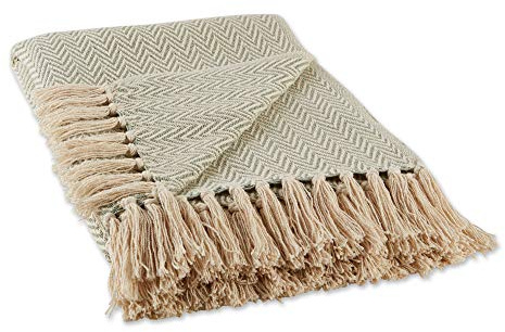 DII Chevron Throw Collection Handloomed Cotton, 50x60, Artichoke