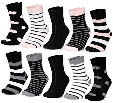 Occulto 10 PAAR SOCKEN DAMEN aus BAUMWOLLE (Modell: Lotte)