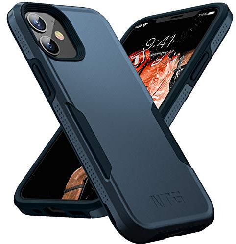 NTG [1st Generation Designed for iPhone 12 Case & iPhone 12 Pro Case, Heavy-Duty Tough Rugged Lightweight Slim Shockproof Protective Case for iPhone 12 6.1 Inch, Blue