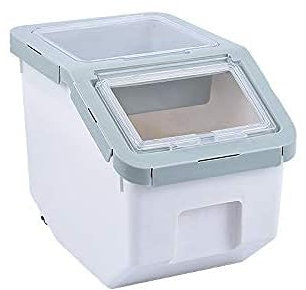 ANMOO Pet Food Storage Container, Dogs Food Container With Scoop Stackable Dog Food Storage Bins 5-6KG Storage Container With Lid(Cyan Small).