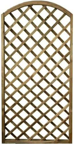Pannello Grigliato in Legno di Pino Impregnato da Giardino per pianti rampicanti Decorazione Balconi (90x180 cm - Arco)