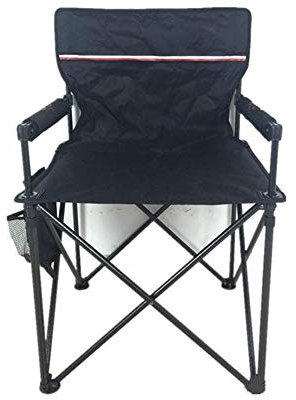 Taburete silla plegable al aire libre, marco de acero resistente, silla de campamento portátil con portavasos, uso para festivales/pesca/jardín/playa, C, color: A (color: A)