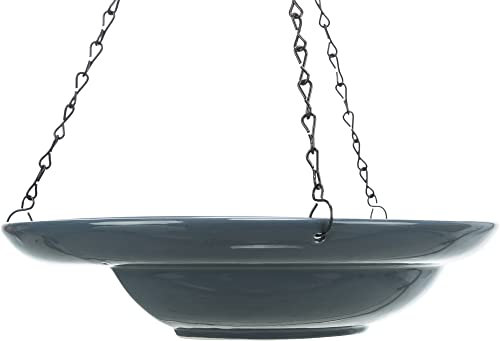 TRIXIE Vogel Garten Outdoor VOGELTRÄNKE, HÄNGEND, KERAMIK, 530 ml/ 26 cm, BLAU - 55520