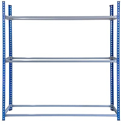 Reifenregal Reifenständer Werkstattregal Schwerlastregal Lagerregal Autoreifen Regal Blau Grau 185 x 180 x 40cm 450kgTragkraft Metall Stahl 3 Stufen Höhenverstellbar Lagerlösung Schraubenlos