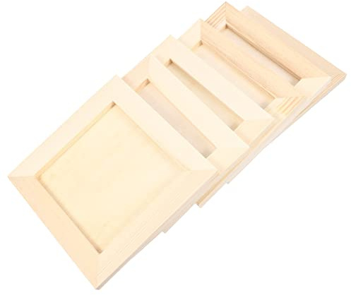 NUOBESTY 6 Stücke Unfertiges Holz Unfertiges Holz Bilderrahmen DIY Bilderrahmen Basteln DIY